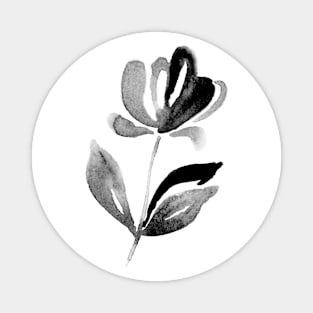 Happy Floral BW Pocket Size Image Magnet